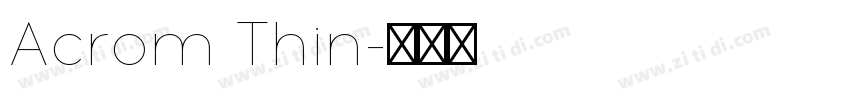 Acrom Thin字体转换